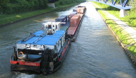 De vaart op het Elbe-Seitenkanaal. (Foto: Hafenbetrieb Braunschweig)